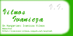 vilmos ivanicza business card